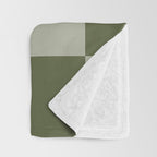 Checkered (Sage & Olive Green) Throw Blanket Gallery Image 3