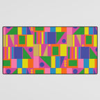 Modtastic Colorful Mid Century Modern Fun Retro Geometric Pattern Desk Mat Gallery Image 3