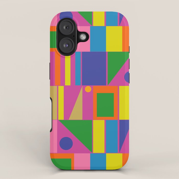 Modtastic Colorful Mid Century Modern Fun Retro Geometric Pattern iPhone Case Gallery Image 1