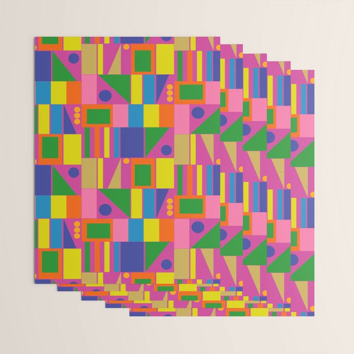 Modtastic Colorful Mid Century Modern Fun Retro Geometric Pattern Wrapping Paper Gallery Image 3