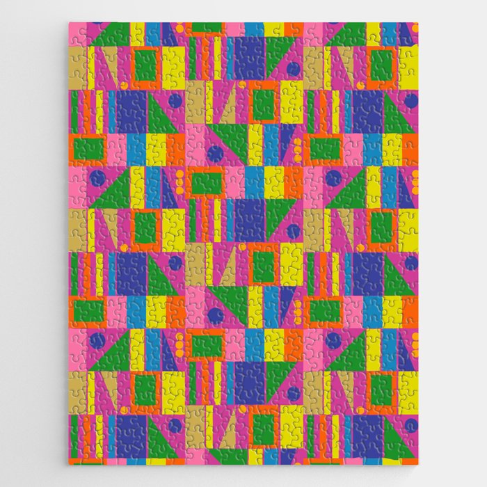 Modtastic Colorful Mid Century Modern Fun Retro Geometric Pattern Jigsaw Puzzle Gallery Image 1
