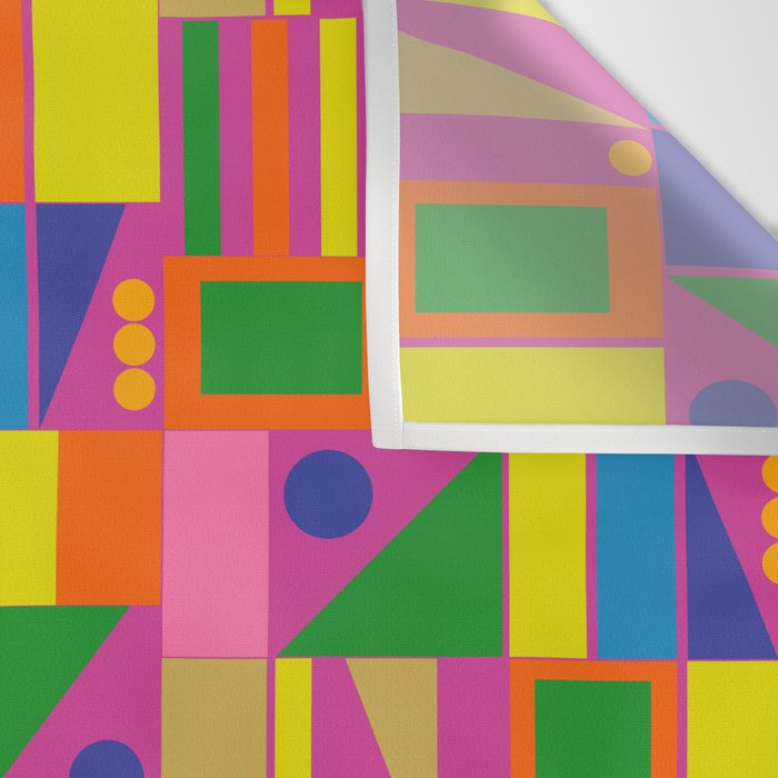 Modtastic Colorful Mid Century Modern Fun Retro Geometric Pattern Wall Tapestry Gallery Image 3