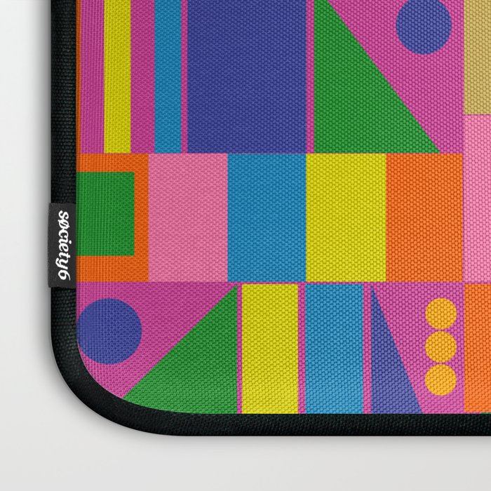 Modtastic Colorful Mid Century Modern Fun Retro Geometric Pattern Laptop Sleeve Gallery Image 3