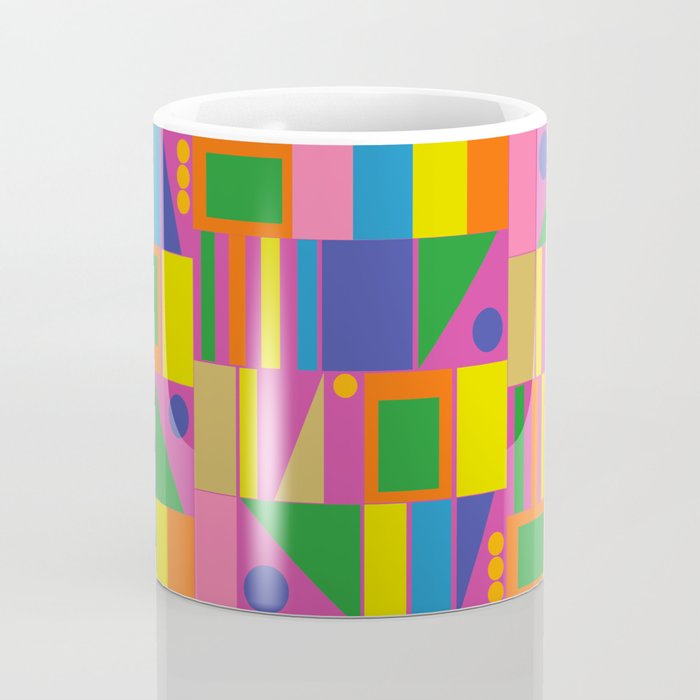 Modtastic Colorful Mid Century Modern Fun Retro Geometric Pattern Coffee Mug Gallery Image 4