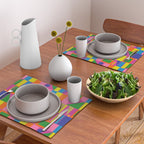 Modtastic Colorful Mid Century Modern Fun Retro Geometric Pattern Placemat Gallery Image 2