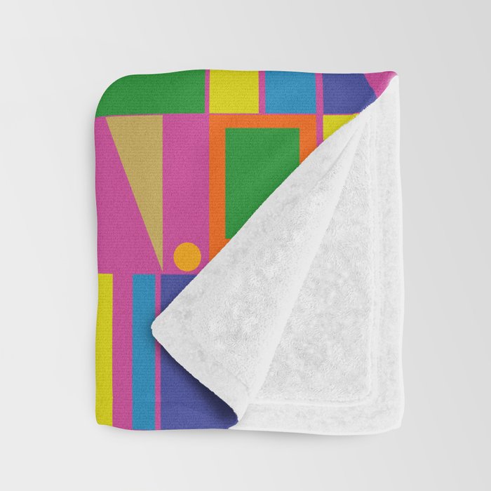 Modtastic Colorful Mid Century Modern Fun Retro Geometric Pattern Throw Blanket Gallery Image 3
