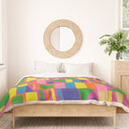 Modtastic Colorful Mid Century Modern Fun Retro Geometric Pattern Duvet Cover Gallery Image 3