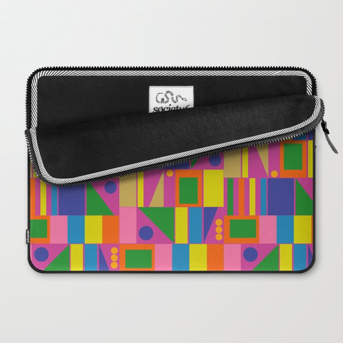 Modtastic Colorful Mid Century Modern Fun Retro Geometric Pattern Laptop Sleeve Gallery Image 2