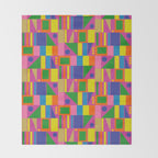 Modtastic Colorful Mid Century Modern Fun Retro Geometric Pattern Throw Blanket Gallery Image 2