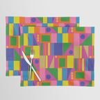 Modtastic Colorful Mid Century Modern Fun Retro Geometric Pattern Placemat Gallery Image 1