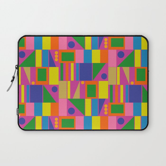 Modtastic Colorful Mid Century Modern Fun Retro Geometric Pattern Laptop Sleeve Gallery Image 1