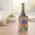 Modtastic Colorful Mid Century Modern Fun Retro Geometric Pattern Wine Chiller Gallery Image 4