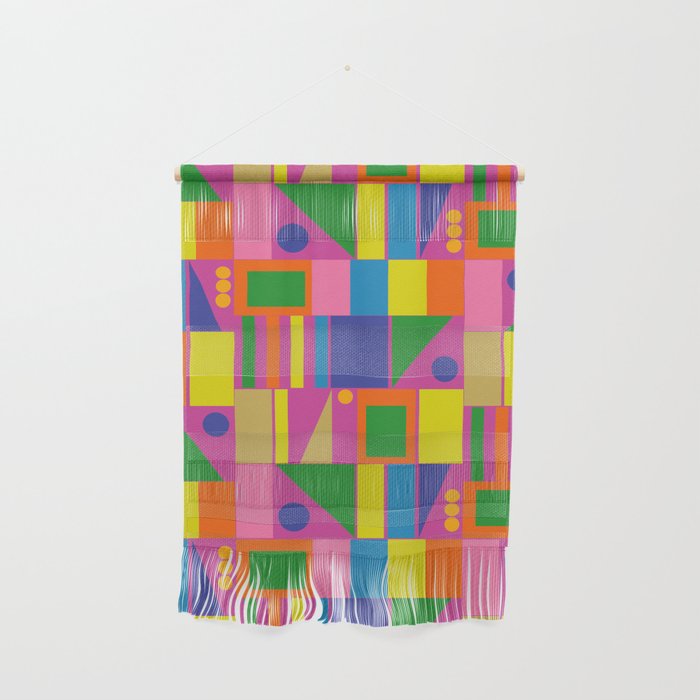 Modtastic Colorful Mid Century Modern Fun Retro Geometric Pattern Wall Hanging Gallery Image 1