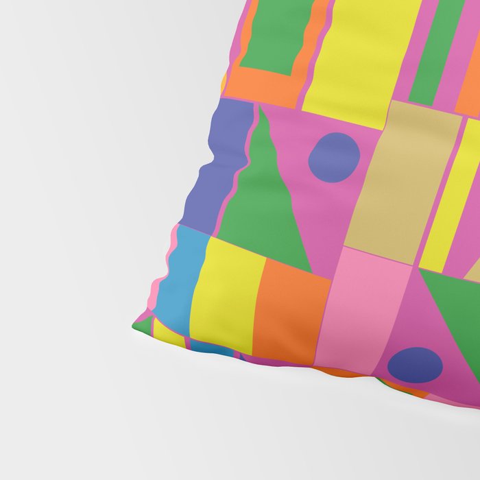 Modtastic Colorful Mid Century Modern Fun Retro Geometric Pattern Pillow Sham Gallery Image 4