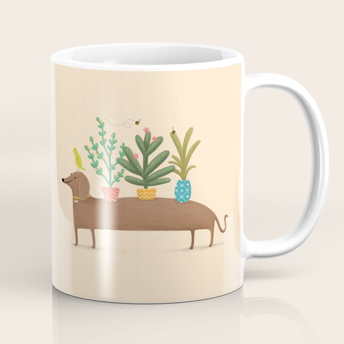 Dachshund & Parrot Coffee Mug Gallery Image 1