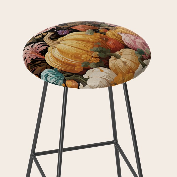 Patchwork of Autumn Pumpkin Art Stool Gallery Image 2