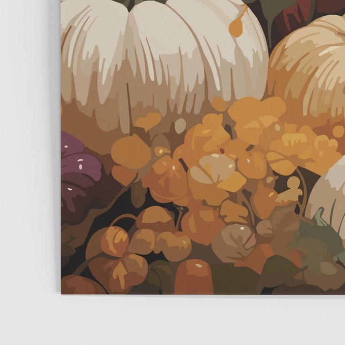 Patchwork of Autumn Pumpkin Art Poster Gallery Image 3
