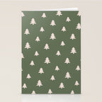 Christmas Tree Pattern Green Stationery Card Gallery Image 2