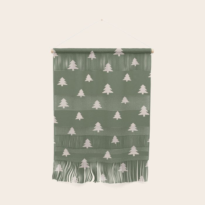 Christmas Tree Pattern Green Wall Hanging Gallery Image 1
