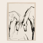 Two Horses - Minimal Line Drawing Poster Gallery Image 4