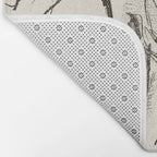 Two Horses - Minimal Line Drawing Bath Mat Gallery Image 2