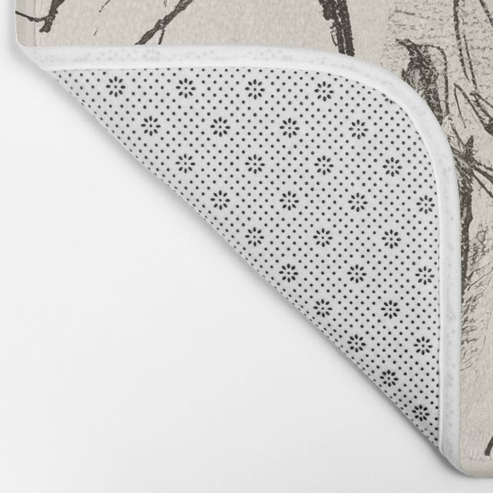 Two Horses - Minimal Line Drawing Bath Mat Gallery Image 2