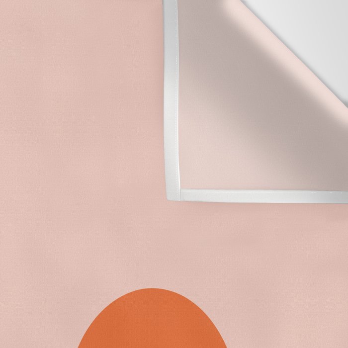 Nami Minimalist Wave and Sun Abstract in Pale Blush Pink and Orange Wall Tapestry Gallery Image 3