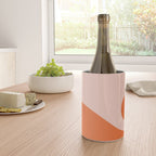 Nami Minimalist Wave and Sun Abstract in Pale Blush Pink and Orange Wine Chiller Gallery Image 4