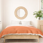 Nami Minimalist Wave and Sun Abstract in Pale Blush Pink and Orange Duvet Cover Gallery Image 3