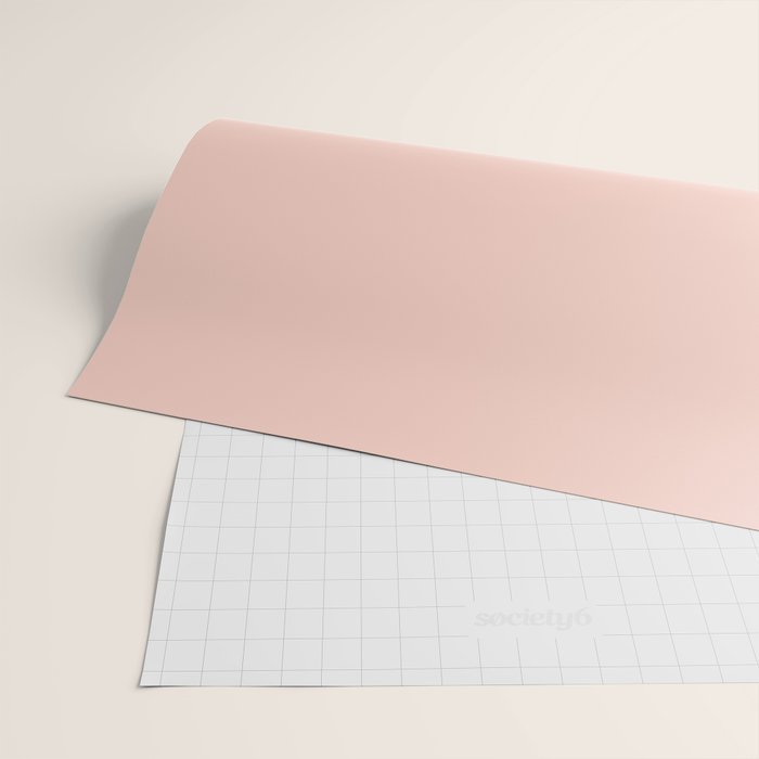 Nami Minimalist Wave and Sun Abstract in Pale Blush Pink and Orange Wrapping Paper Gallery Image 2