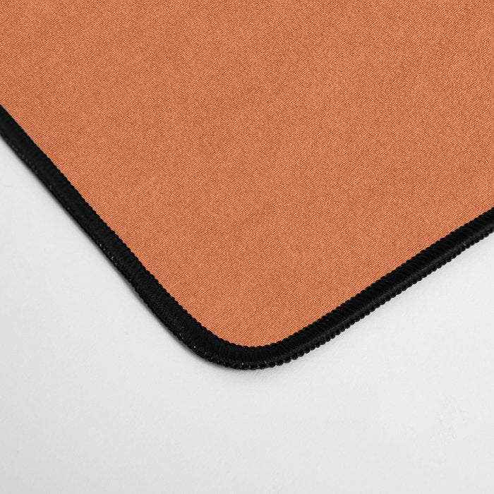 Nami Minimalist Wave and Sun Abstract in Pale Blush Pink and Orange Desk Mat Gallery Image 4