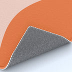 Nami Minimalist Wave and Sun Abstract in Pale Blush Pink and Orange Rug Gallery Image 4