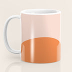 Nami Minimalist Wave and Sun Abstract in Pale Blush Pink and Orange Coffee Mug Gallery Image 3
