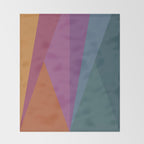 Geometric Triangles X Retro Rainbow Throw Blanket Gallery Image 2