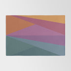 Geometric Triangles X Retro Rainbow Rug Gallery Image 2