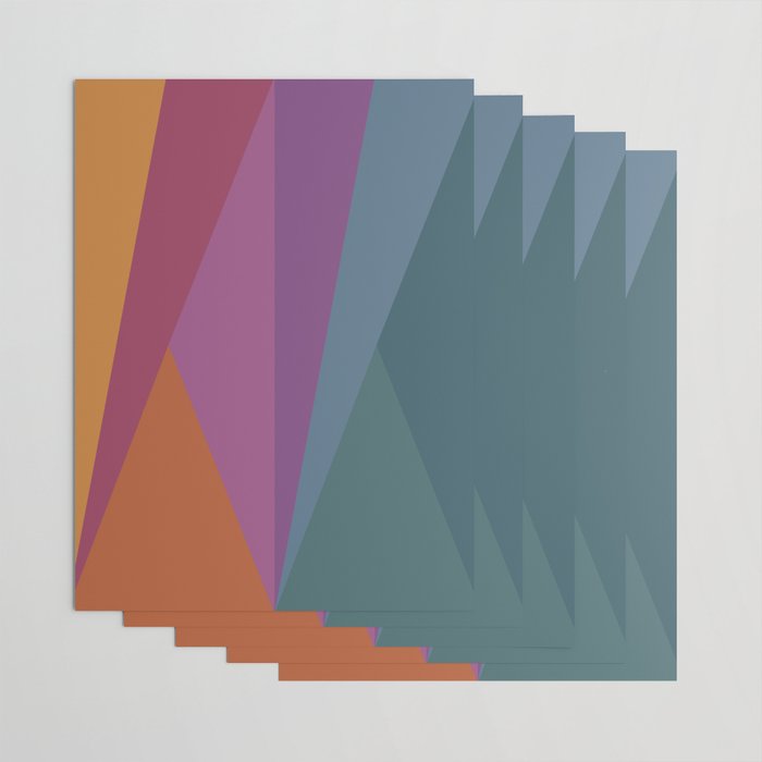 Geometric Triangles X Retro Rainbow Wrapping Paper Gallery Image 3