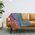 Geometric Triangles X Retro Rainbow Throw Blanket Gallery Image 1