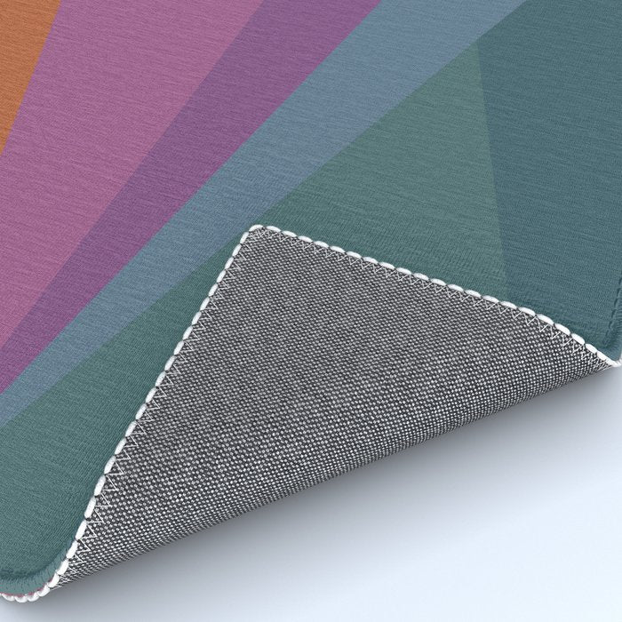 Geometric Triangles X Retro Rainbow Rug Gallery Image 4