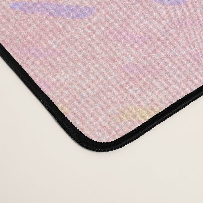 Retro Sunflower & Rainbow in Blue & Pink Desk Mat Gallery Image 4