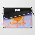 Retro Sunflower & Rainbow in Blue & Pink Laptop Sleeve Gallery Image 2
