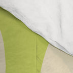 Modern Retro Liquid Swirl Abstract Pattern Light Lime Linden and Beige Comforter Gallery Image 4
