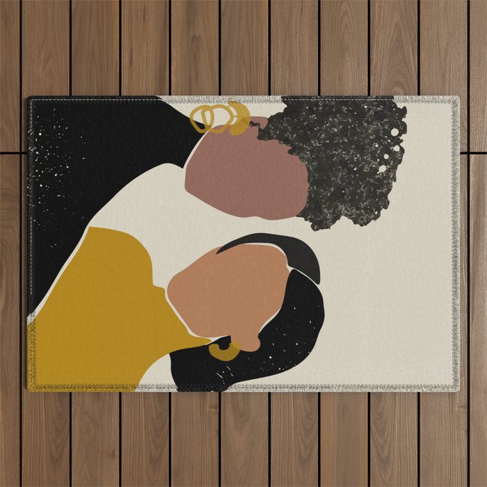 Black Love No. 1 Outdoor Rug Gallery Image 1
