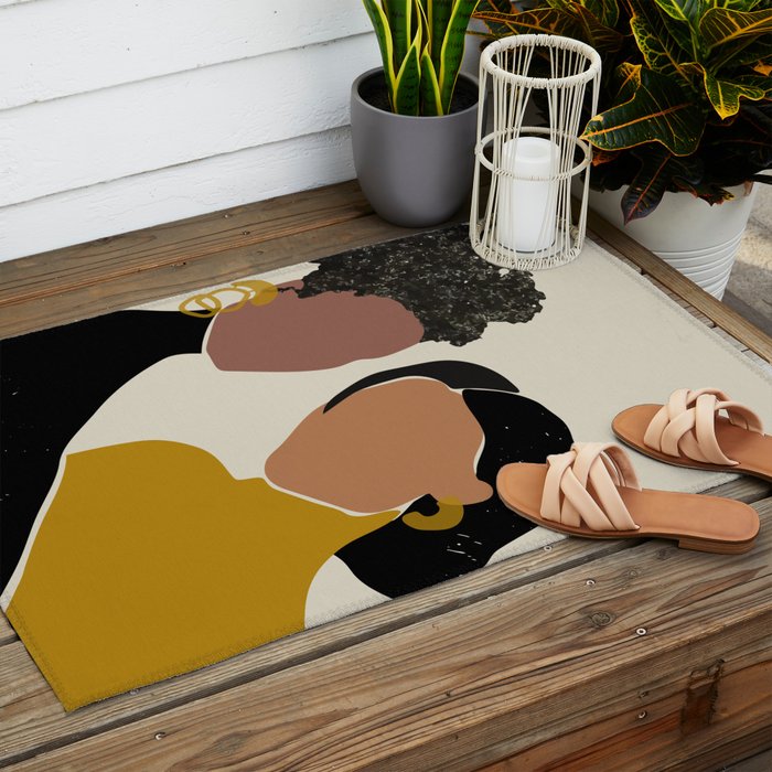Black Love No. 1 Outdoor Rug Gallery Image 2
