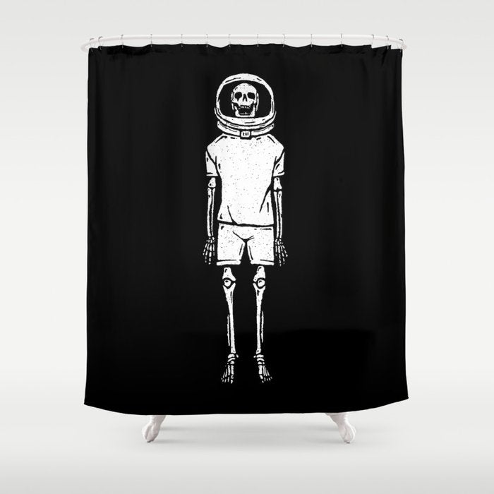 Skeleton want to be Asronaut Shower Curtain Gallery Image 1