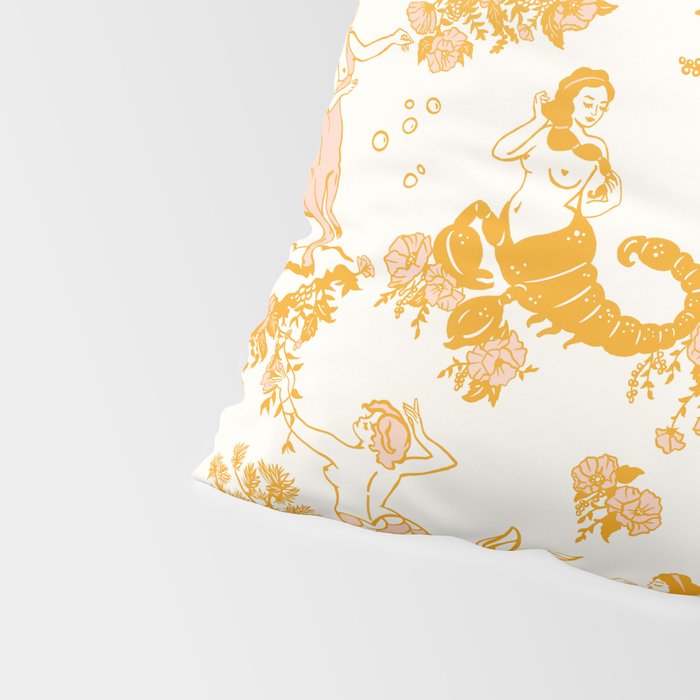 Honey, Pink & Gold Zodiac Toile Pattern. A Great Gift Idea For Astrology Fans! Pillow Sham Gallery Image 4