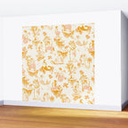 Honey, Pink & Gold Zodiac Toile Pattern. A Great Gift Idea For Astrology Fans! Wall Mural Gallery Image 2