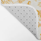 Honey, Pink & Gold Zodiac Toile Pattern. A Great Gift Idea For Astrology Fans! Bath Mat Gallery Image 2