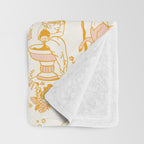 Honey, Pink & Gold Zodiac Toile Pattern. A Great Gift Idea For Astrology Fans! Throw Blanket Gallery Image 3