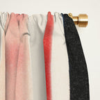 Stripe Pattern in Warm Red Pink and Ochre Window Curtain Gallery Image 2