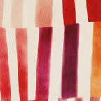 Stripe Pattern in Warm Red Pink and Ochre Coffee Mug Gallery Image 2